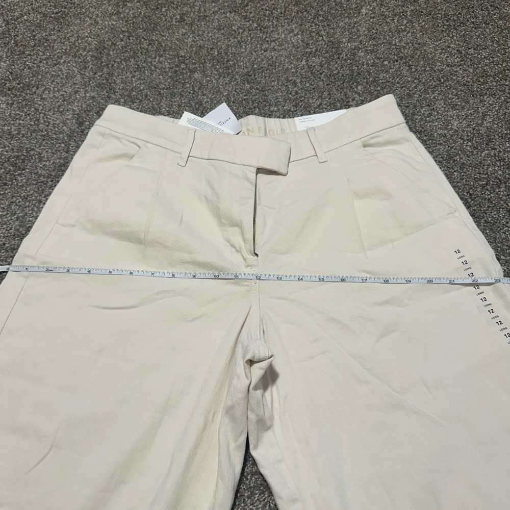 AE Ivory Dreamy Drape Stretch High-Waisted Trouser (Size: 12 Long - 31W) - Picture 6 of 8